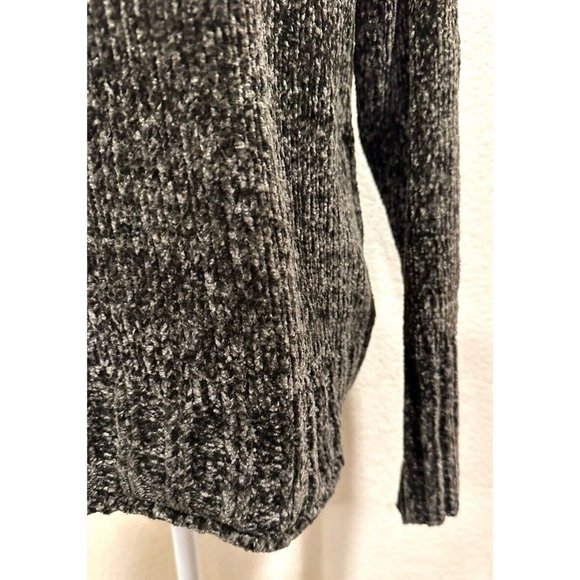 Seven 7 Dark Green Crewneck Pullover Knit Plush Sweater - Picture 3 of 6